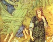 爱德华 科莱 伯恩 琼斯 : Sponsa de Libano detail Walker Art Gallery Liverpool